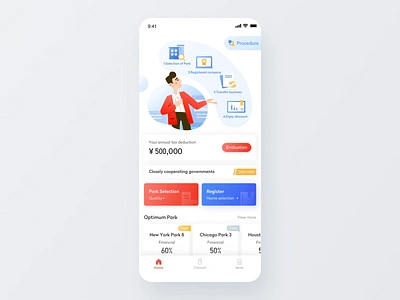 Dynamic Effect app card dynamic effect illustration ui ux