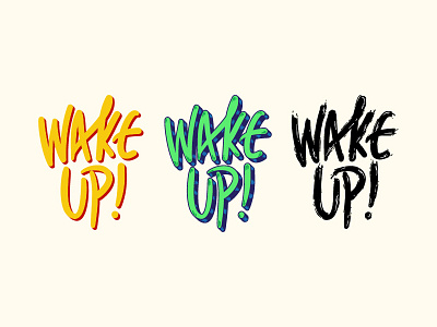 Wake Up ! splash typo wake up