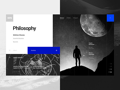 About page geometric webdesign