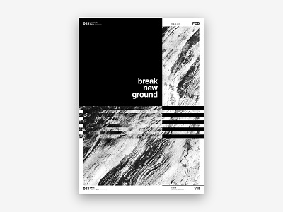 break new ground black branding lines photoshop poster poster challenge texture