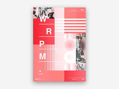 WRPM Poster #005 branding graphic design pattern poster poster challenge red stripes