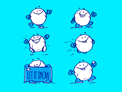 Snowball character cartoon character illustration snowball vector winter