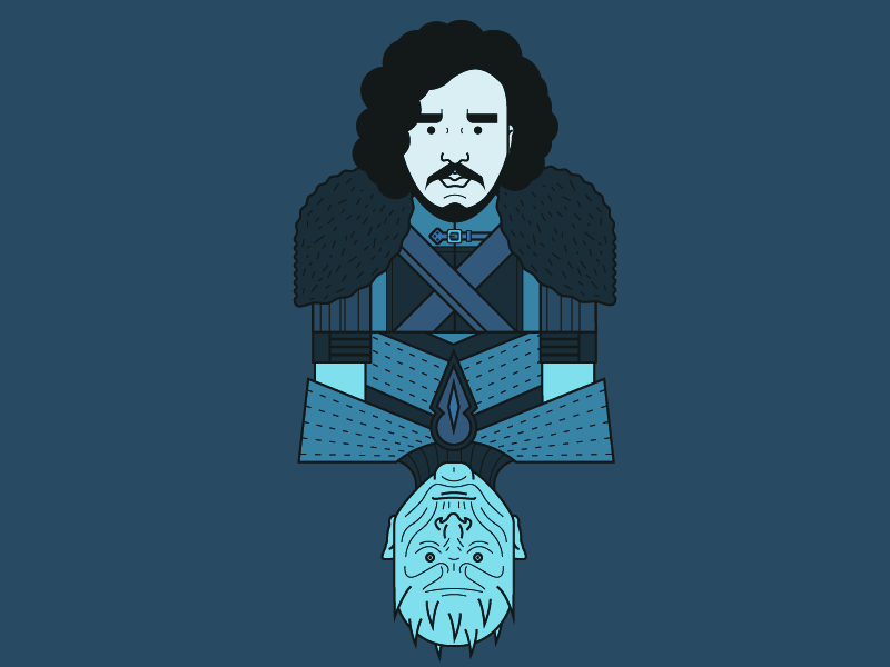 Game of Thrones Jon Snow / White Walker king game of thrones illustration jon snow vector white walker king