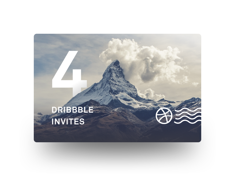 Dribbble Invites shadow card unsplash postage giveaway freebie dribbble invite