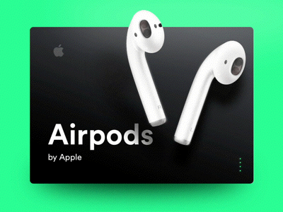 Airpods by Apple 3d airpods animation apple card css headphones motion wireless