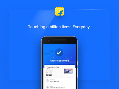 Flipkart — Google I/O 2016 blue cards cart checkout ecommerce flipkart google illustration india mobile shop web
