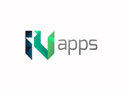 iV apps android branding ios logo mobile origami paper