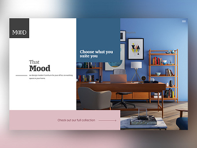 Modern Landing Page adobe xd concept furniture modern ui design ux design web design