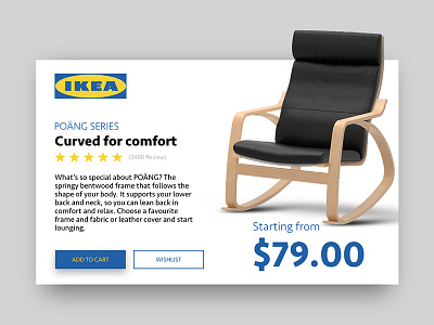 Ikea Product Card adobe xd concept furniture ikea modern product card ui design ux design web design