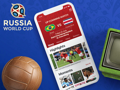 FIFA world cup app Concept adobe fifa football ios russia ui ux xd