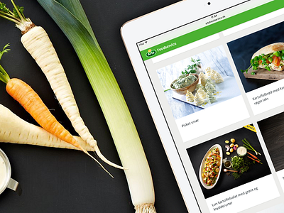 Arla Foodservice b2b food recipe ui user interface web webdesign website