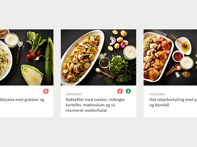 Food tiles brick cards flat food grid recipe search results tiles ui web