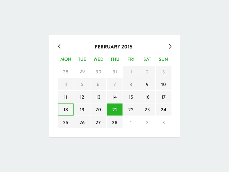 Calender UI flat calender ui date picker date picker minimalism web web design