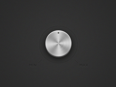 Volume control brushed button control dark noise stainless steel ui volume