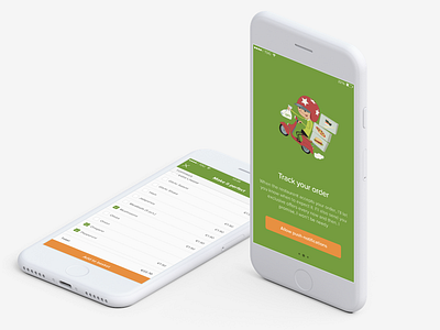 Food ordering app app design customizing ios mobile onboarding order flow