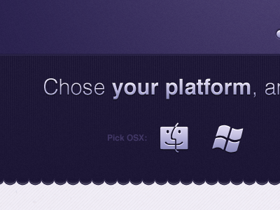 In the making... osx progress purple texture ui website