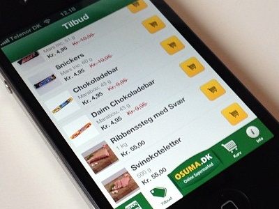 Osuma.dk App - A danish online grocery store app food grocery ios iphone osuma shop shopping store