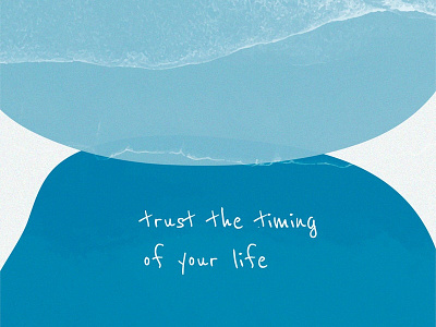 Trust the timing of your life Memphis template vector background beach blue branding design illustration memphis sea templates vector