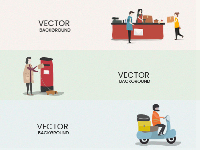 delivery send express logistic post office mail postman illustration service delivery mailbox letter