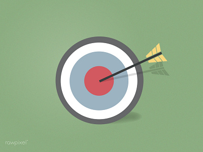 Target accuracy achievement aim fucus goal icons illustration point target vector