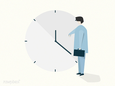 On Time alarm appointment business illustration management on time punctual time vector