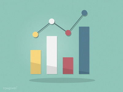 Graph bar business chart diagram graph growth icon illustration progress report vector