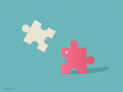Puzzle connect game icon illustration jigsaw missing partnership problem puzzle team teamwork yell