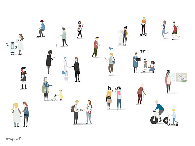 community ai communication community crowd illustration social society technology vector