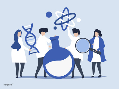 Science atom chemistry chromosome illustration lab learn medicine research science