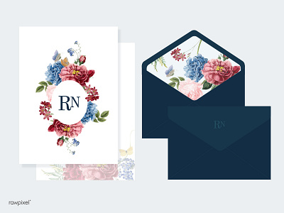 Invitation Card 1 card floral flower frame invitation card invite vector wedding