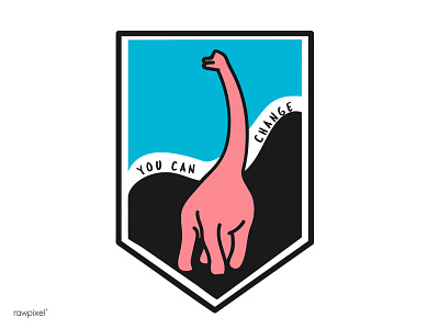 Change animal badge banner change dino dinosaur evolution vector
