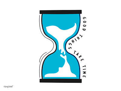 Good Things Take Time clock deadline hour hourglass illustration management organize time