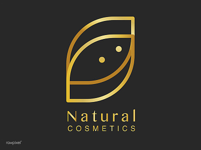 Natural 4 beauty logo cosmetics design gold icons leaf logo nature spa