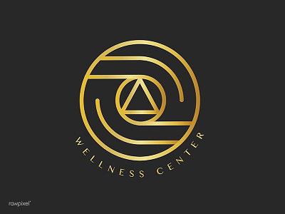 Wellness Center Logo design gold gold logo icon logo spa wellness wellness center