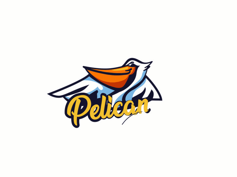 Logo Animation Pelican songs 2d after effects animation bird character colorful dynamic gif letter animation logo loop motion music musical pelican records smooth typeface vector yellow