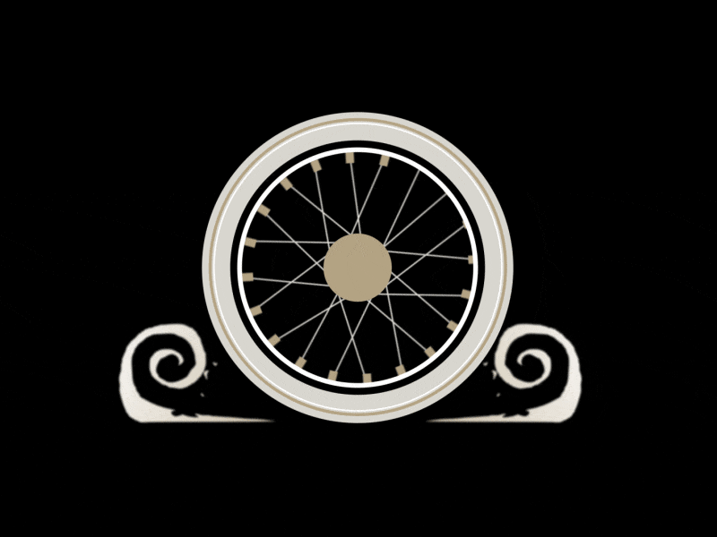 Driftless after effect black and gold circle logo gif logo logo gif motocycle restaraunt social club typeface vector wheel