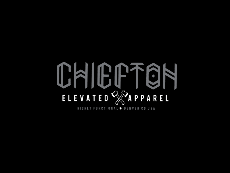 Chiefton 2d advertisement after effect axe black and white calligraphy clean cool creative design design gif logo type typeface