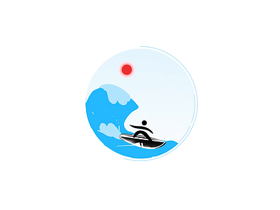 NA DOSKE logo animation 2d after effects animation art blue character gif illustration liquid logo loop motion sports surfing typeface vector water waves weekly wind