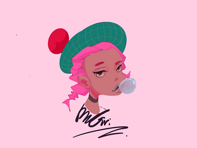Pinkgirl color girl illustration