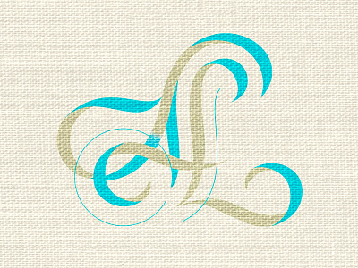 AL Monogram cursive decorative fancy feminine hand lettering hand lettering letter a letter l logo logotype monogram script