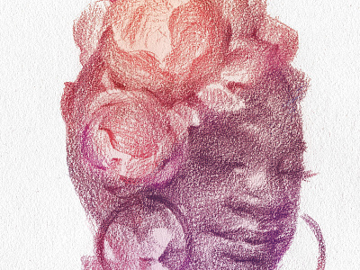 Portrait Illustration drawing dreamy fantasy feminine flowers girl illustration pencil portrait pretty whimsical