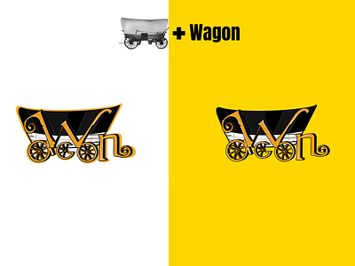 wagon logo app icon logo old oregon trail typography wagon