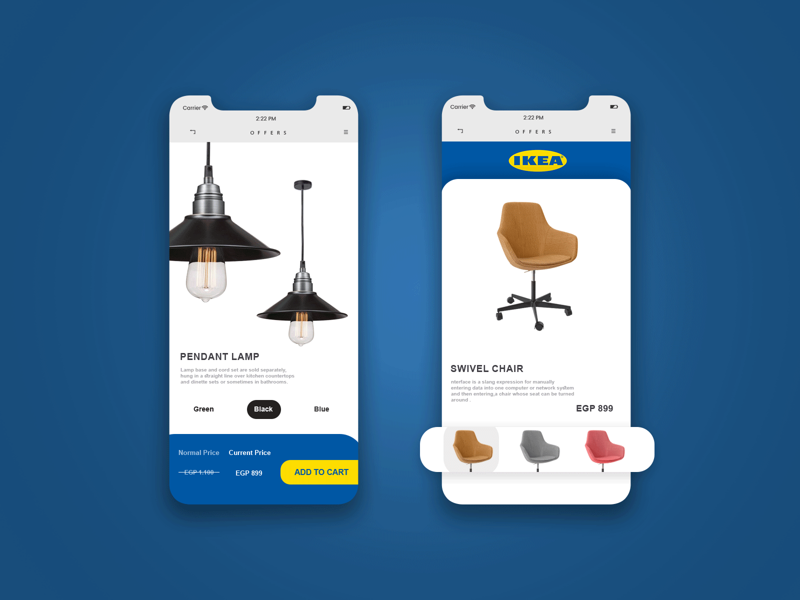 product info - select Cplpr animated gif animation app chair design ikea light mobile app mobile ui seat ui ux
