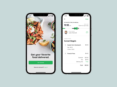 Foodie – Food / Restaurant Delivery Mobile UI Kit components design figma food kit minimal mobile ui uidesign ux