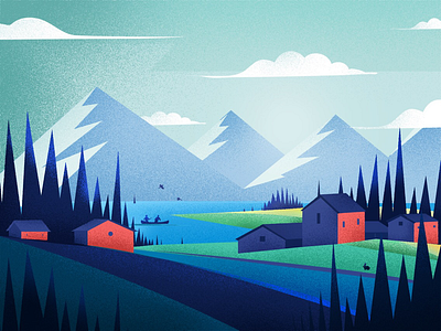 Landscape 🏡 by Febin_Raj on Dribbble