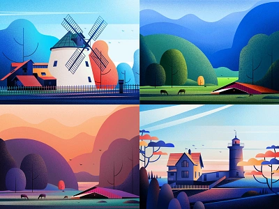 Top 4 Shots -Dribbble Review 2018 2018 dribbble illustration top 4 shots