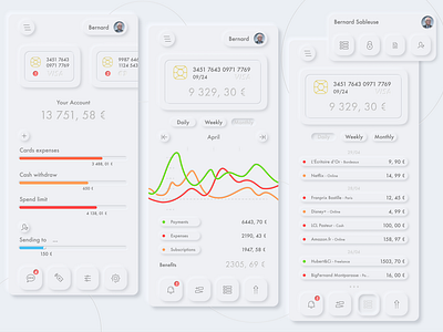 Banking App - Skeuomorphism