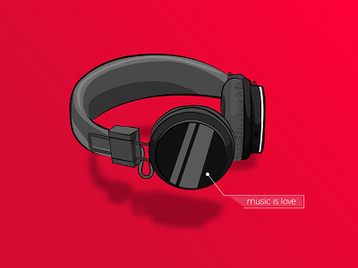 Music Is Love black and white branding creative design designer flat illustration illustrator magenta ui ux