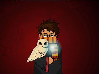 Harry Potter Illustration design designer flat harry potter icon illustrartion illustrator ui vector