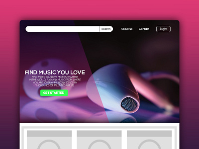 Music Site design designer music purple ui ux web website